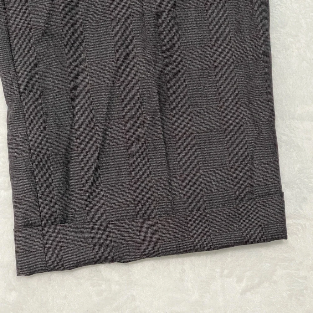 Jos A Bank Mens Wool Dress Pants Charcoal Grey Pleated Classic Fit‎ 37x32 Office